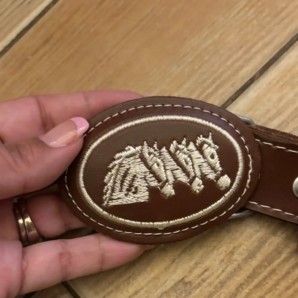 Brown Leather Belt with Intricate Design